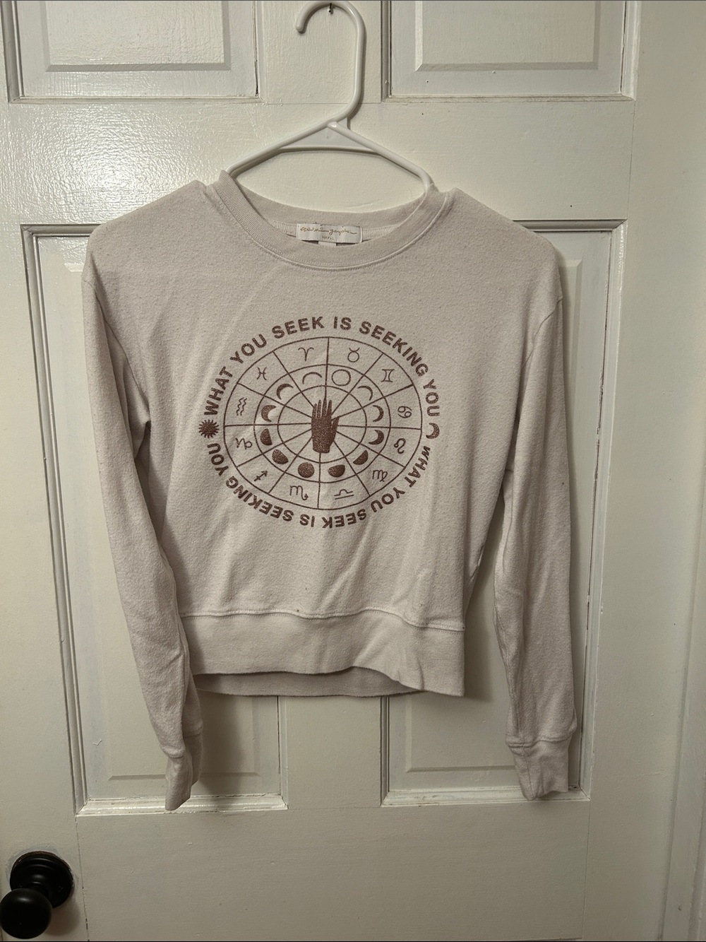 Spiritual Gangster white sweatshirt- Astrology print